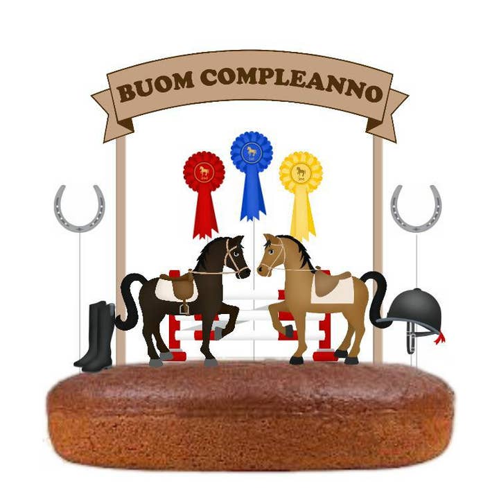 Adorei - Vendita all'ingrosso Topper per torte/cupcake - Decorazione per torta con cavallo e cavaliere