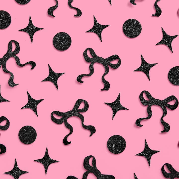 xo, Fetti - Wholesale Confetti - Black Bow Confetti| 200 pc, Birthday, Bach, Party5