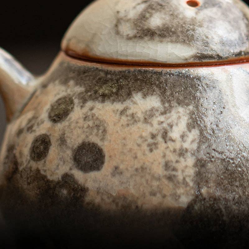 Gohobi （We cover U.S. import duties） – chaleira por atacado – Gohobi Bule de Chá de Gato Pintado à Mão com Tinta Preta Feito à Mão 01210