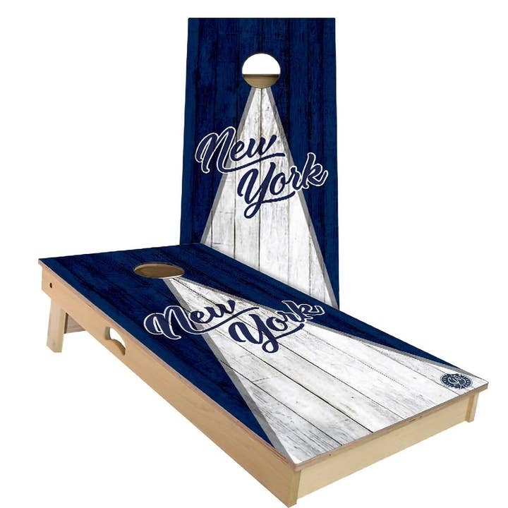 New York Triangle Baseball All-Weather Cornhole Set V3 for wholesale by Skip's Garage