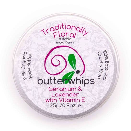 Traditionally Floral - Organic Whipped Shea Body Butter 25g for wholesale by Butterwhips Ltd