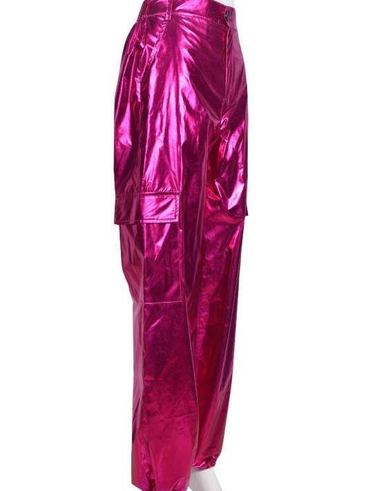 Fashion Combination – wholesale Byxor - Dam – knäppta vinyl långa byxor3