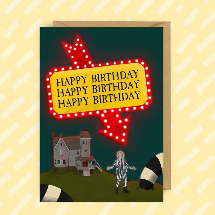 The Queer Store - Wholesale Birthday Card - Halloween Birthday Card | Beetle | Goth | Juice | Spooky