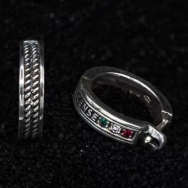 Brincos Nemesis - prata esterlina por atacado de Julia Costantino