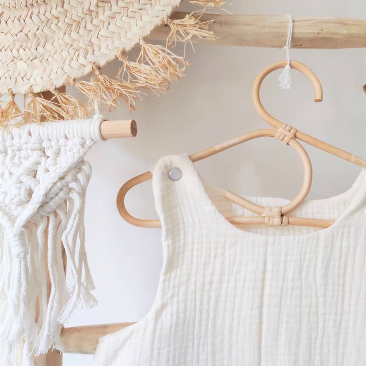 Sacco nanna estivo ecru semplice in doppia mussola di cotone biologico 12-36 mesi per la vendita all'ingrosso da parte di Les p'tites Merveilles de Bérénice