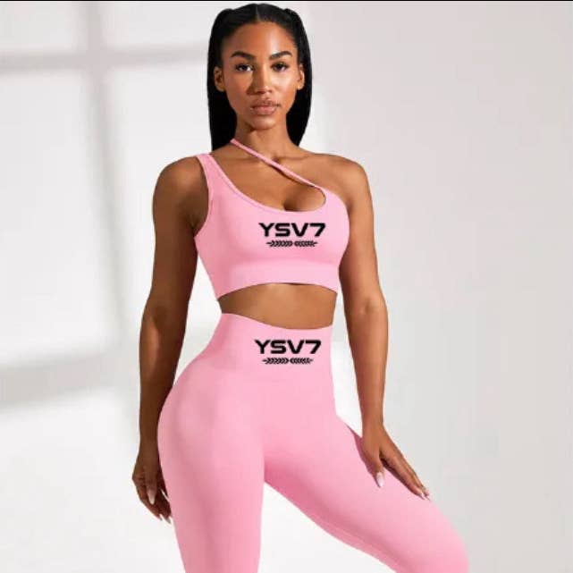 FORMENWÄSCHE BABYROSA SPORT-BH-TOP UND LEGGINGS für den Großhandel von YSV7