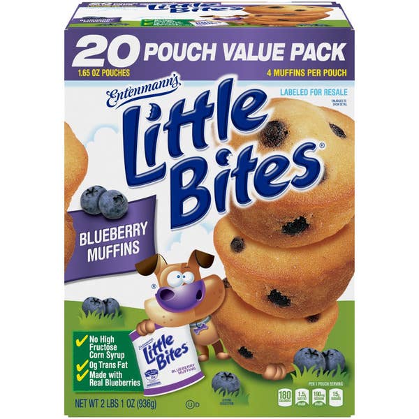 Entenmann's Little Bites Blueberry Muffins, 20 Pouch for wholesale by Horizon Top Market