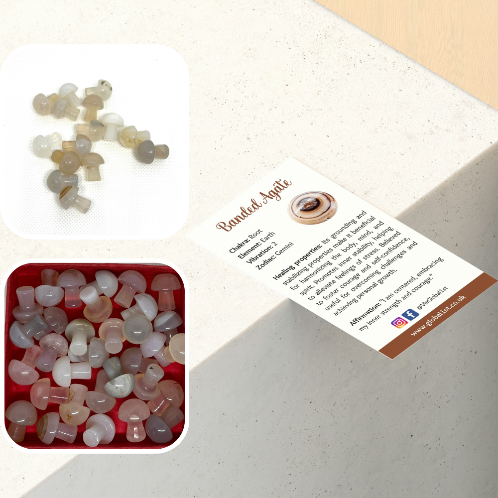 VIE - Wholesale Spiritual Stone/Crystal - Crystal Mushroom, 2cm43