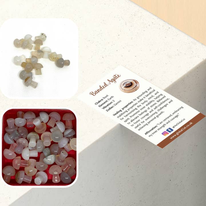 VIE - Wholesale Spiritual Stone/Crystal - Crystal Mushroom, 2cm43