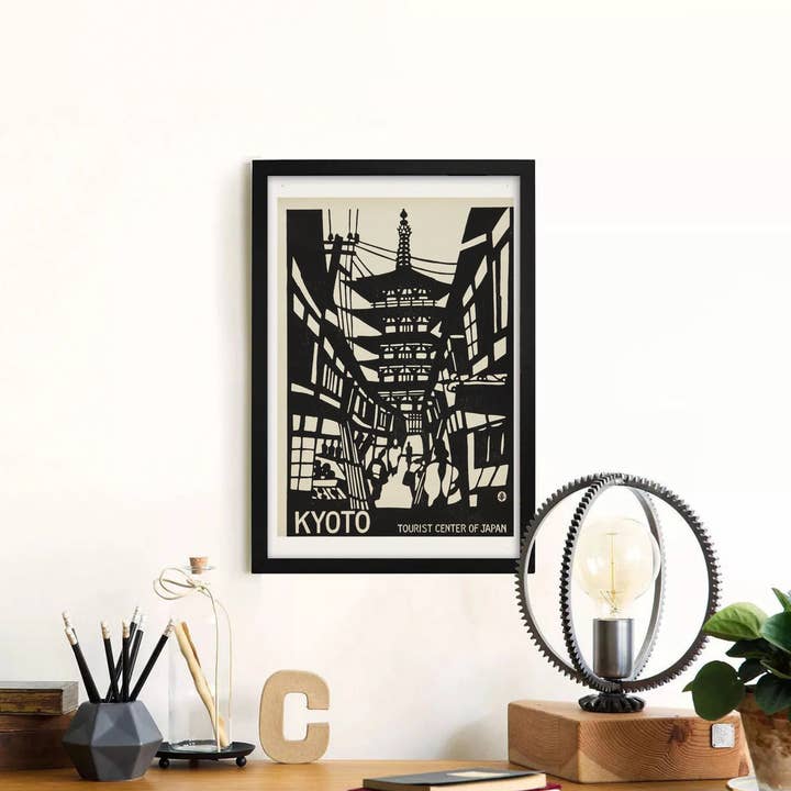 The Curious Desk - Wholesale Poster - Kyoto Japan 1950s Travel Poster