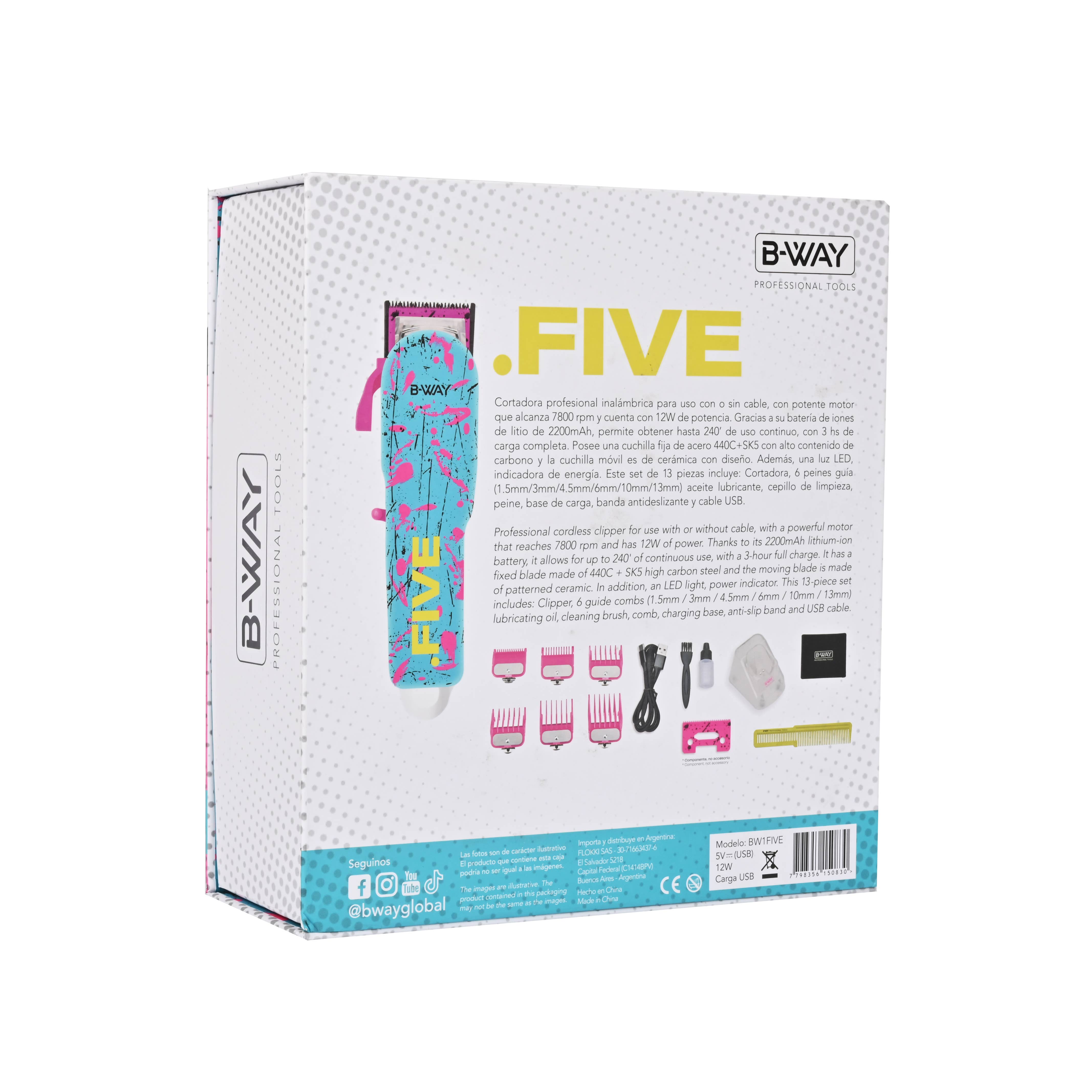 B-WAY USA - Vente Tondeuse cheveux – homme - B-WAY FIVE Clipper7