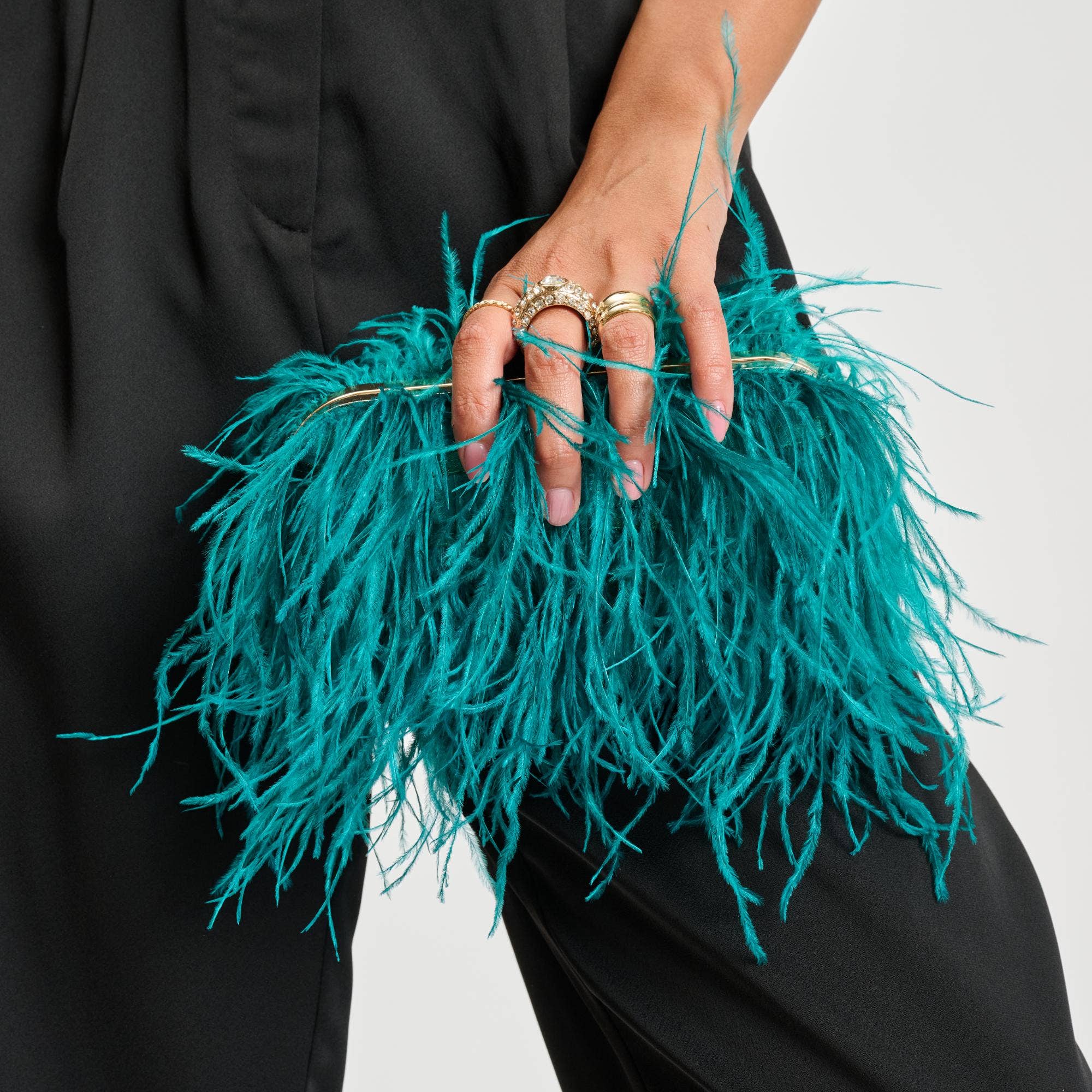 Moda Luxe - Wholesale Clutch Bag - Women's - Harlow Feather Evening Bag32