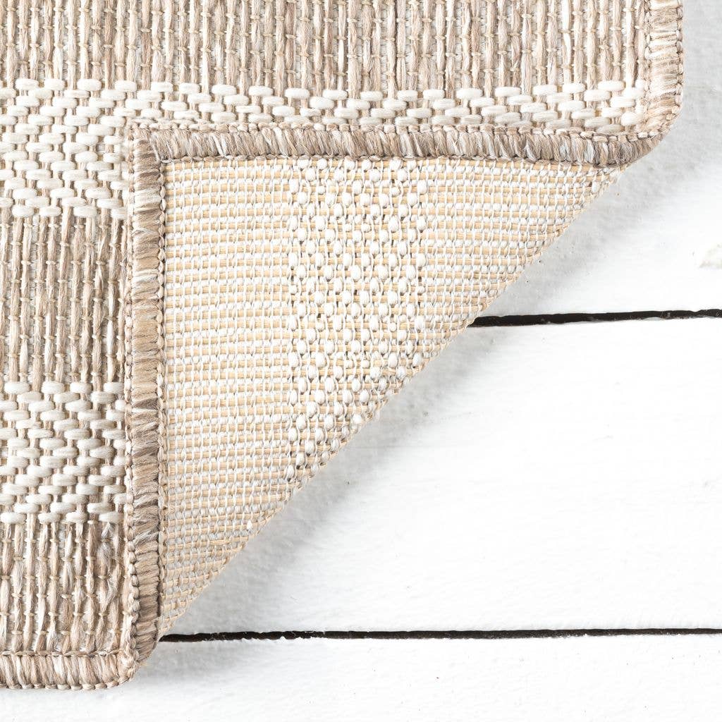 Abani Rugs – Großhandel Teppichvorleger – Ozean Gestreifter Beige Brauner Innen-/Außenbereich Teppich2