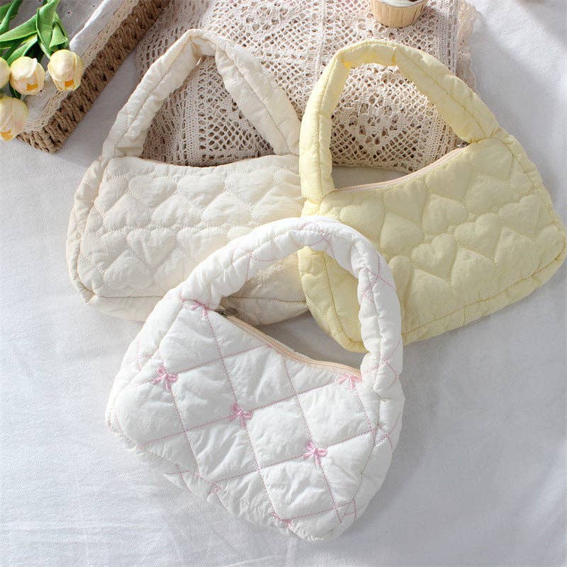 Tickled Teal - Wholesale Tote Bag - Women's - Quilted Heart Mini Tote Bag3