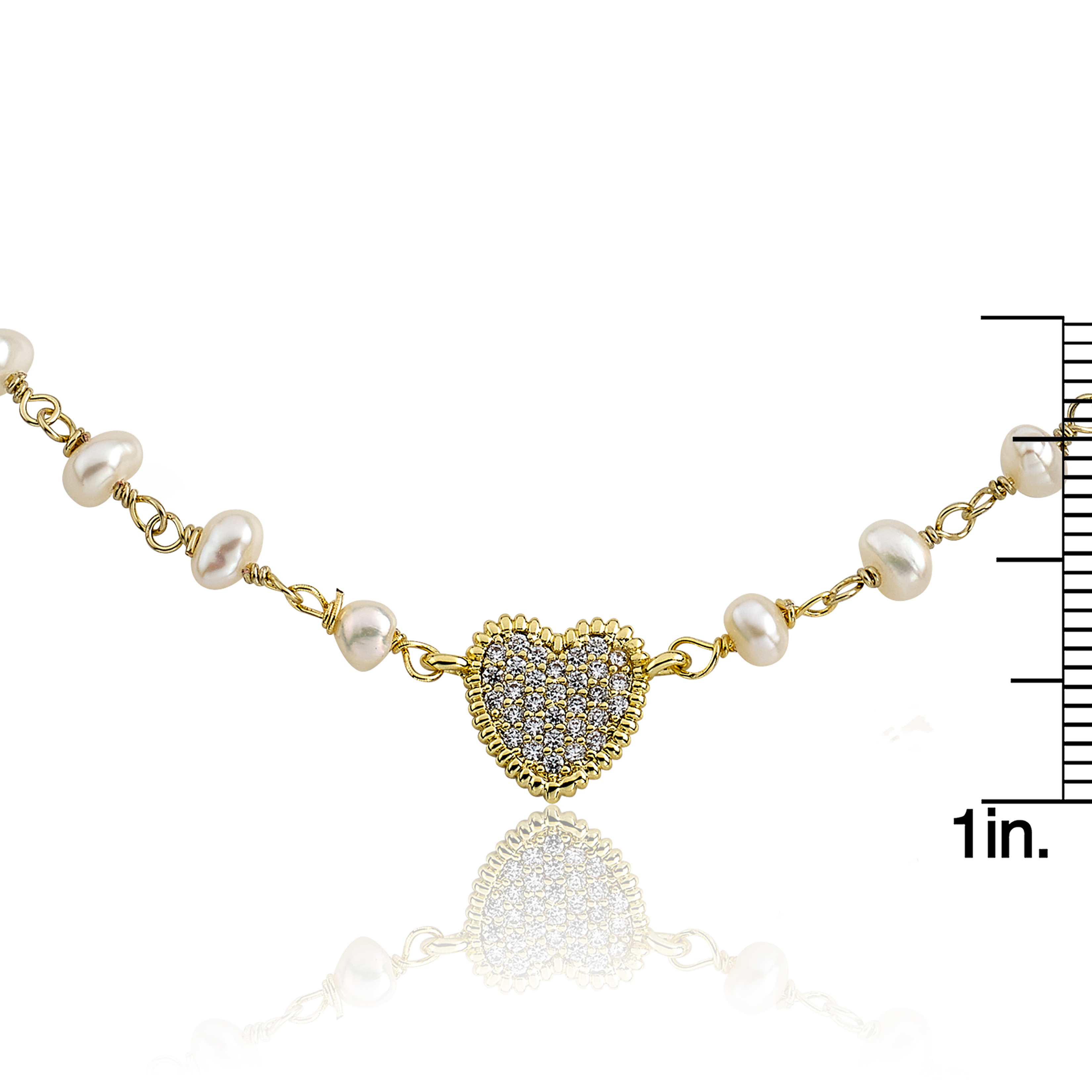 Little Miss Twin Stars - Wholesale Pendant/Charm Necklace - Micro Pave Heart Pearl Necklace1