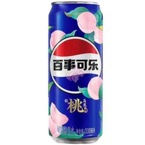 Pepsi Peach Oolong (330 ml) da China – Pack com 12 unidades por atacado de Pops Distro Inc