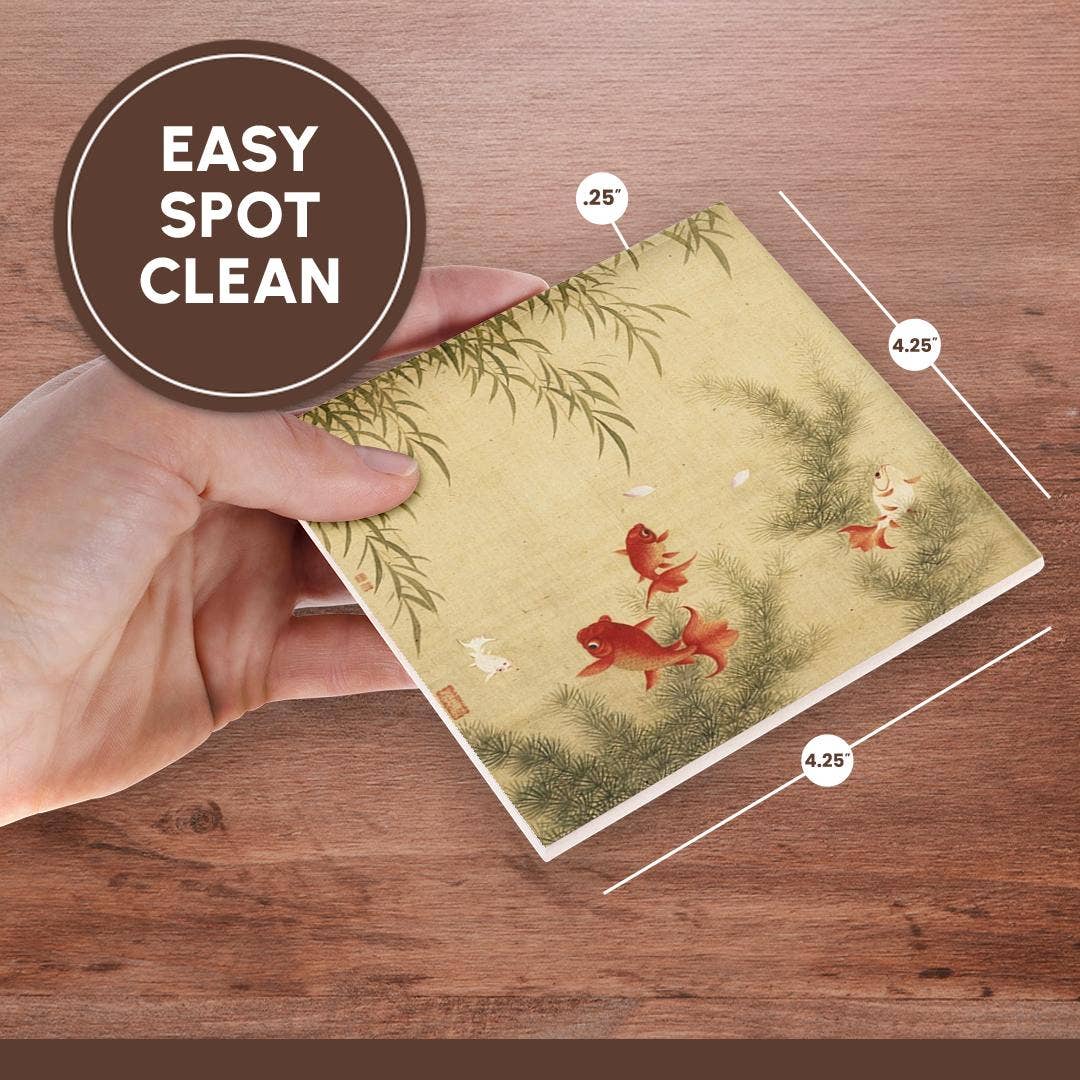 3dRose - Wholesale Coasters - 3dRose, Image of Chinese Gold Tapestry With Koi Fish, Coaster6