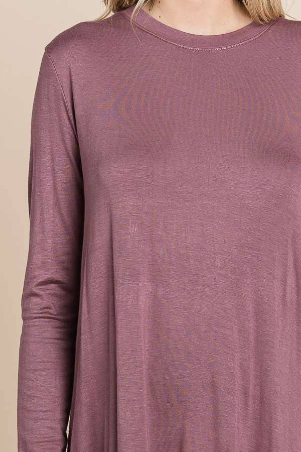 Culture Code - Wholesale Tunic - Women's - CAD1198L - CREW NECK SHIRRING BACK LSLV DRESS19