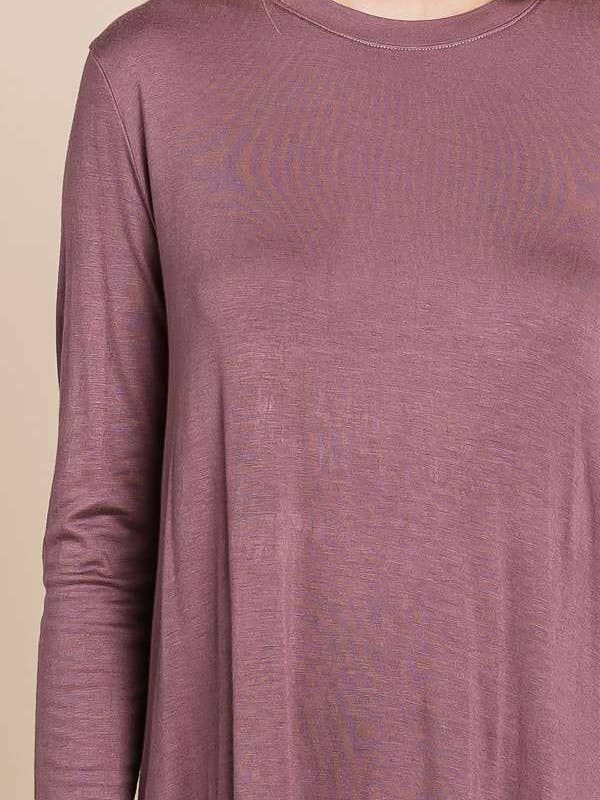 Culture Code - Wholesale Tunic - Women's - CAD1198L - CREW NECK SHIRRING BACK LSLV DRESS19