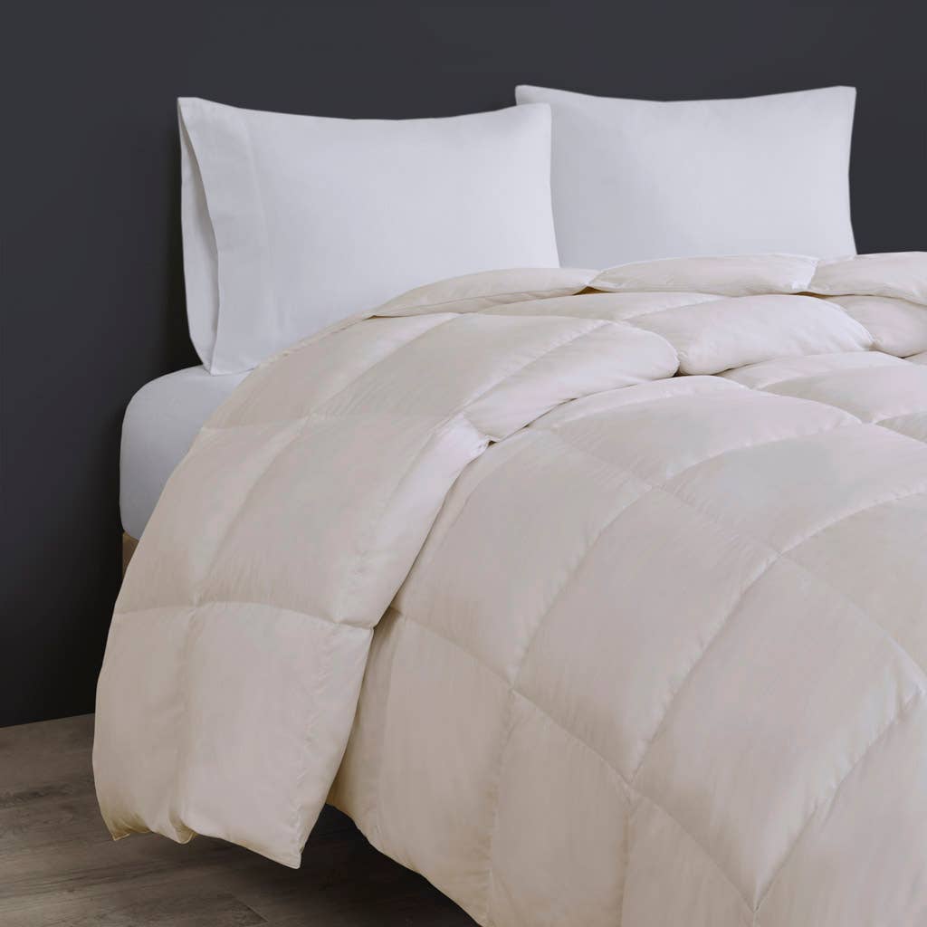 Olliix - Wholesale Down Comforter - Quilted Goose Feather and Down Oversize Comforter, Cream5
