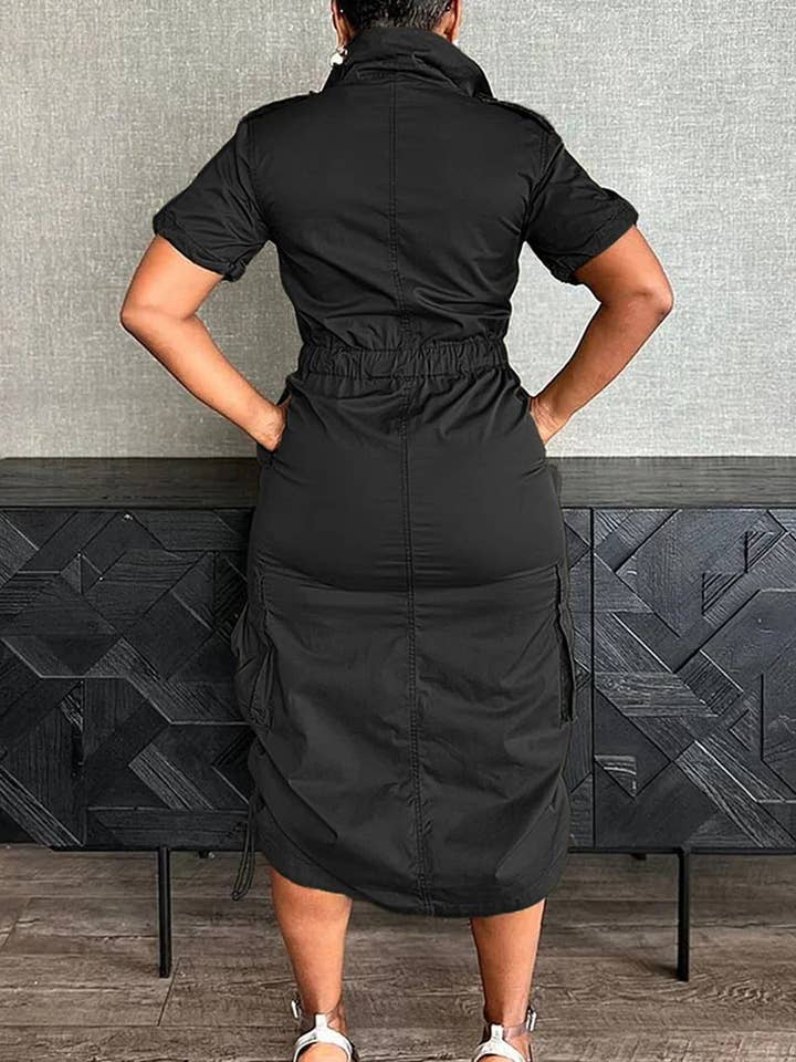 Aria Romance - Wholesale Dress - Women's - Utility Pocket Shirtdress2