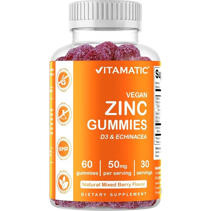 Vitamatic - Wholesale Oral Supplement/Vitamin - Vitamatic Zinc 50mg | 60 Vegan Gummies
