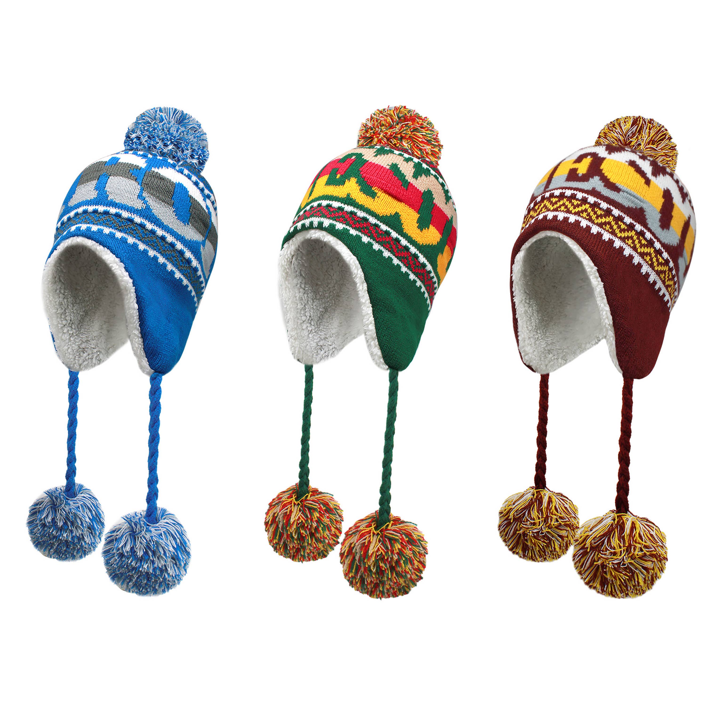 ChoKoLids - Wholesale Beanie - Unisex - USA City Sports Teams Football Hockey Winter Earflap Hats11