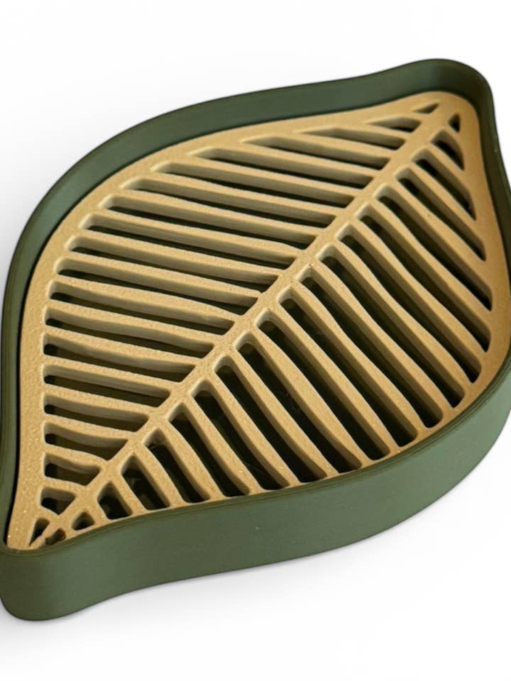 Birch Leaf Eco Soap Rest for wholesale by Maine Pottery Company