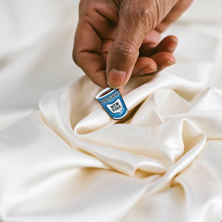 CaraCaraNYC - Wholesale Lapel Pin/Button - NYC Coffee 1" Enamel Pin4