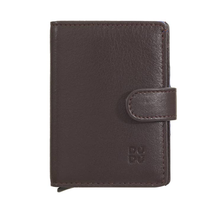 dudu - Wholesale Wallet - Men's - Dudu Leather Men'S Rfid Mini Wallet Cards Case Dark Burgundy