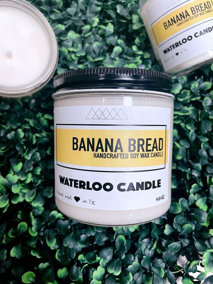10oz Banana Bread for wholesale by Waterloo Candles