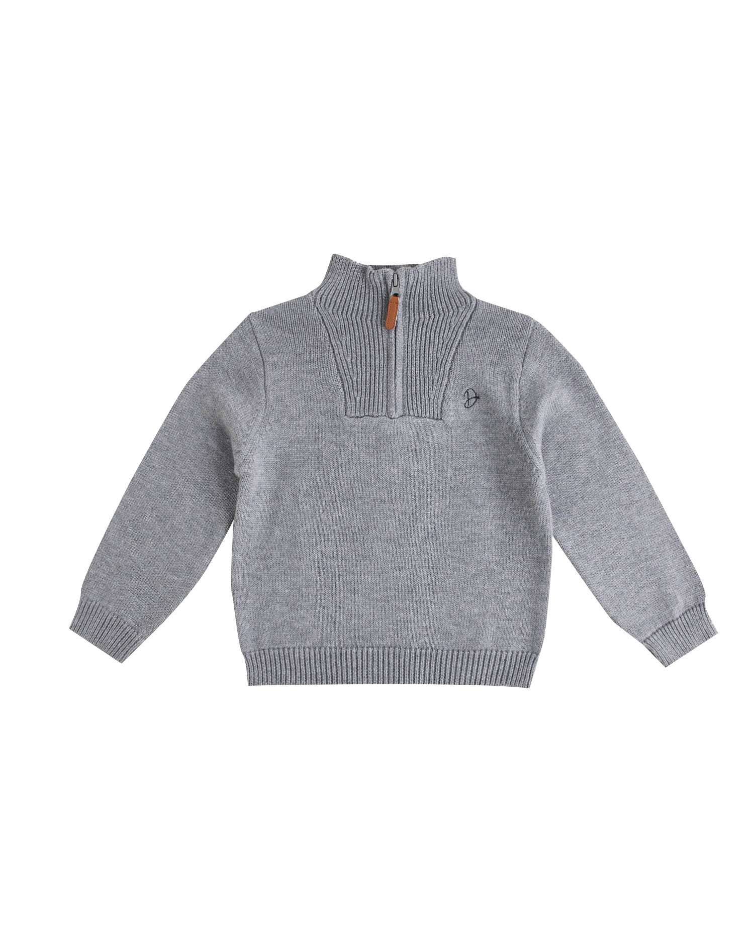 gris Pull gris pour enfant en maille à col roulé en vente sur Faire2