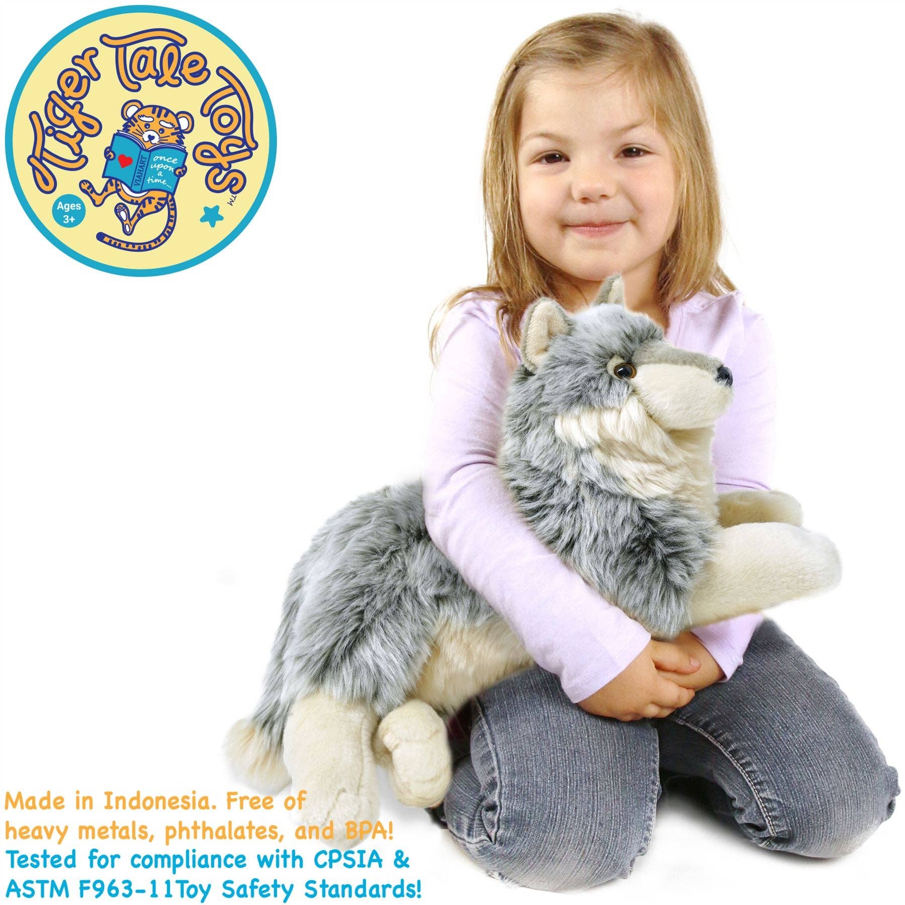 VIAHART Toy Co. - Wholesale Stuffed/Plush Toy - Kids & Baby - Whitaker The Wolf | 18 Inch Stuffed Animal Plush5
