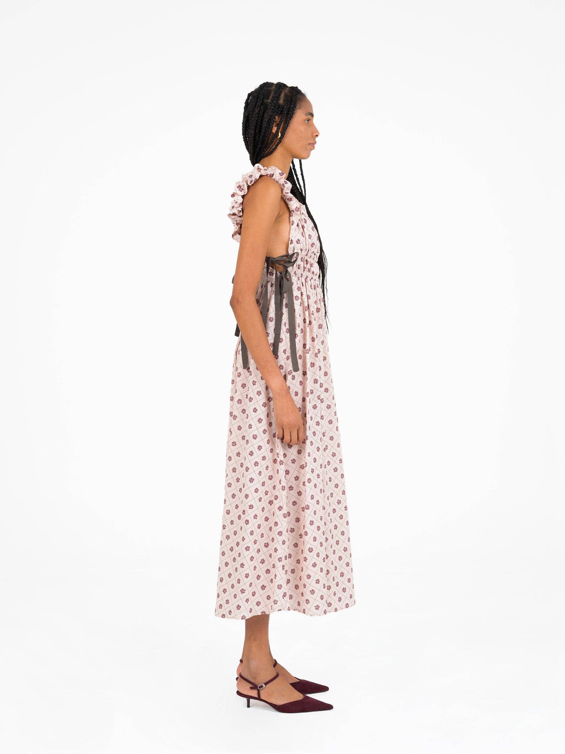 CARMEN SAYS - Wholesale Dress - Women's - Selena Pink Floral Print Maxi Dress3