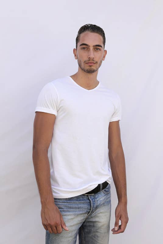 Nooboo - Wholesale Knit Top - Men's - Luxury Bamboo V neck T-shirt 1