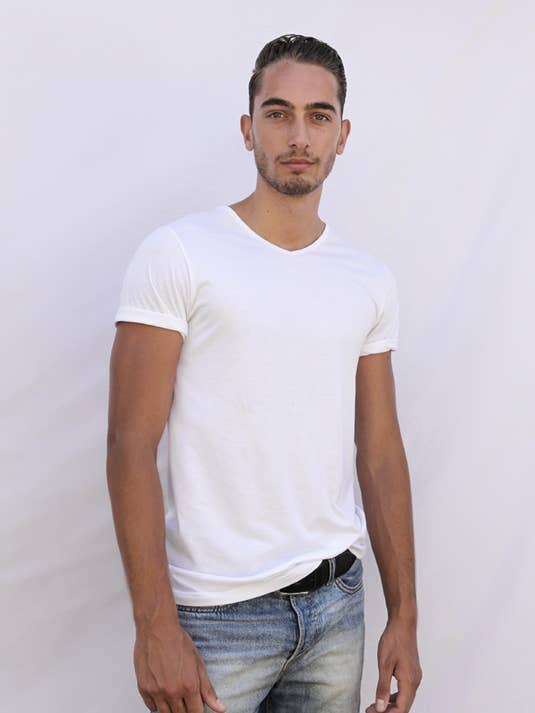 Nooboo - Wholesale Knit Top - Men's - Luxury Bamboo V neck T-shirt 1