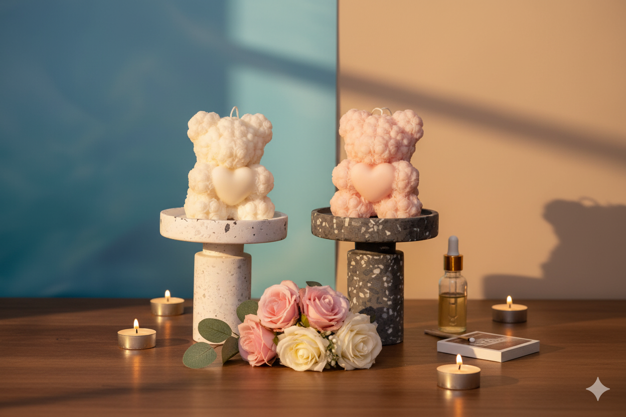 Crazy About Candles - Wholesale Novelty Candle - Handmade Rose Bear Candle - Unique Decorative Gift for Home Decor6