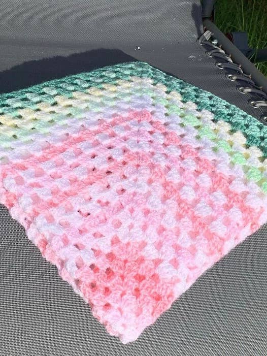 Watermelon handmade crochet blanket for wholesale by Quirkyhickfords