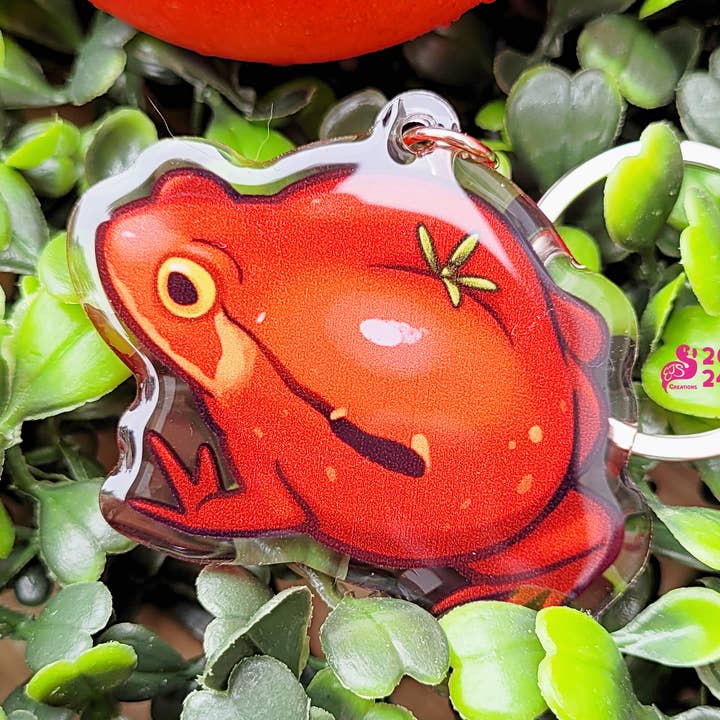 Tomato Frog sleutelhanger van acryl voor wholesale door EJS Creations