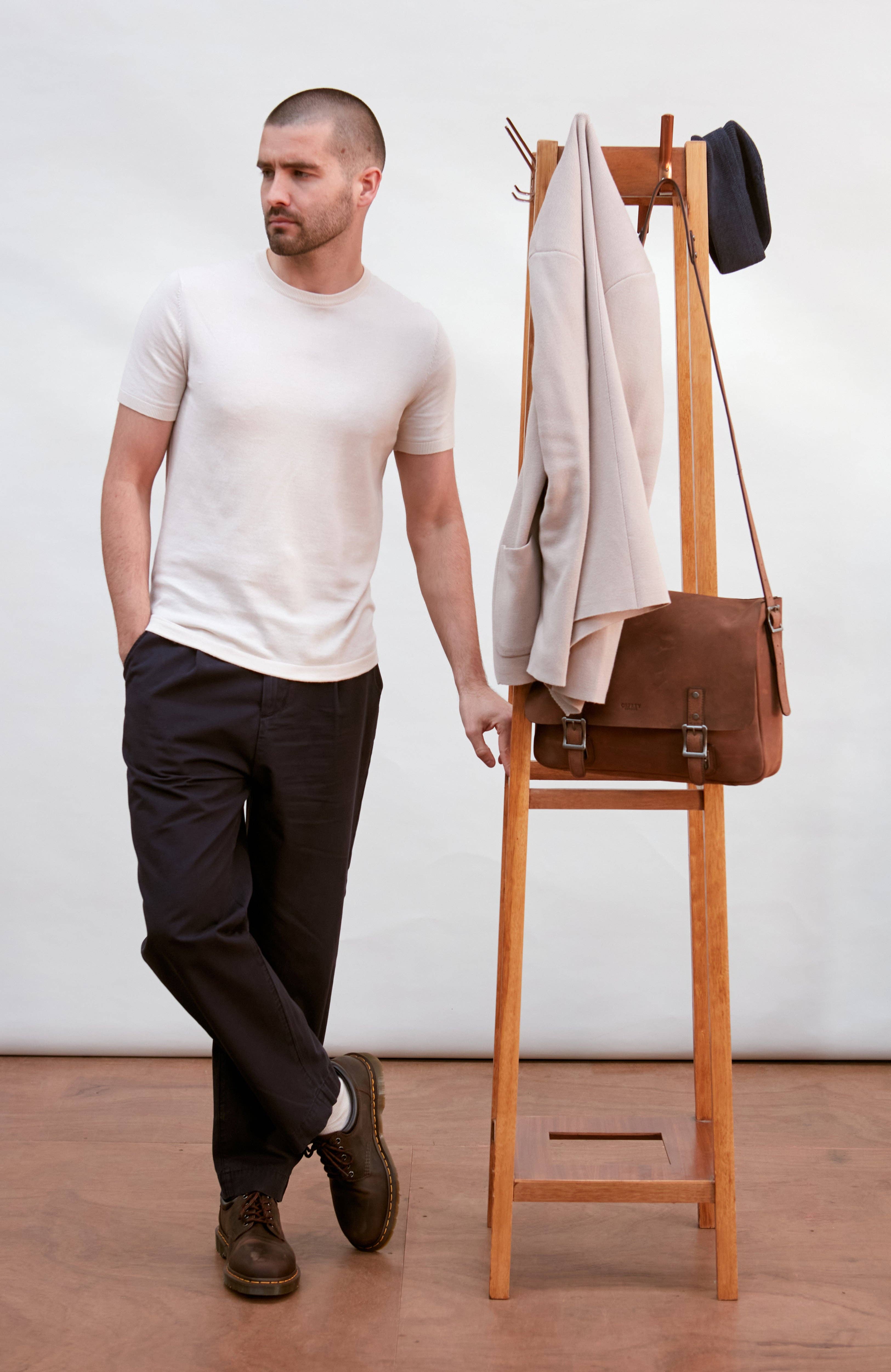 Paul James Knitwear - Wholesale T-Shirt - Men's - Mens Ultra Fine Cotton Knitted T-Shirt68