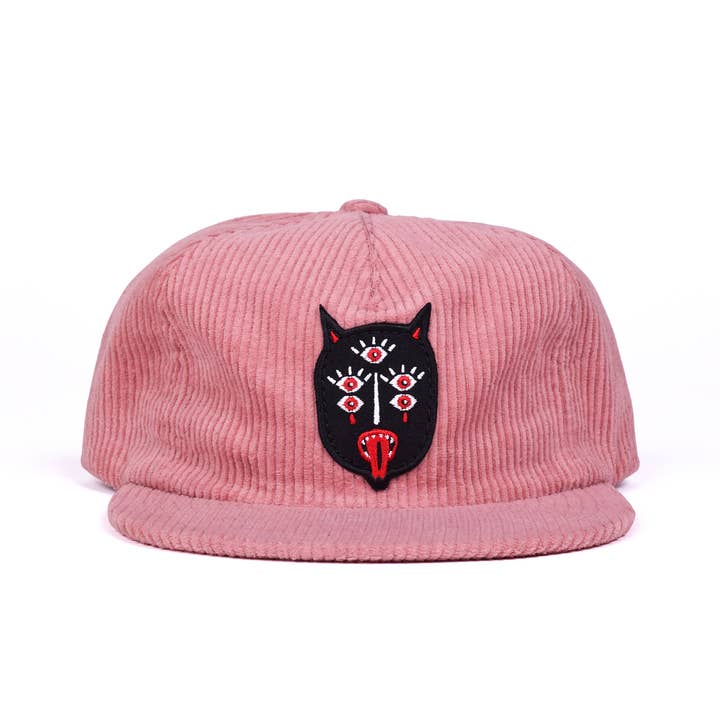 Pink Corduroy Snake Lord Hat  for wholesale by The Park After Dark