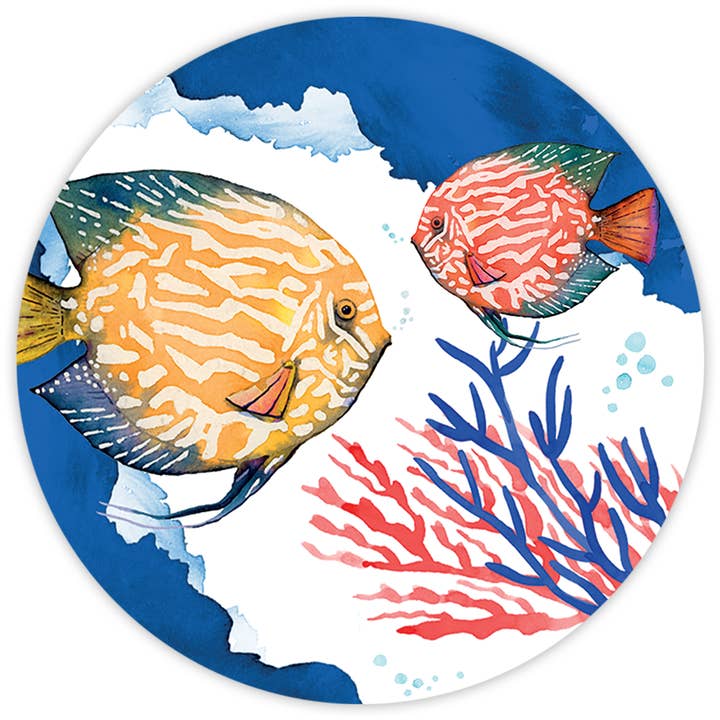 The Napking - Wholesale Coasters - Set of 2 coasters "The Reef" wood and cork - 100% Made in Italy1