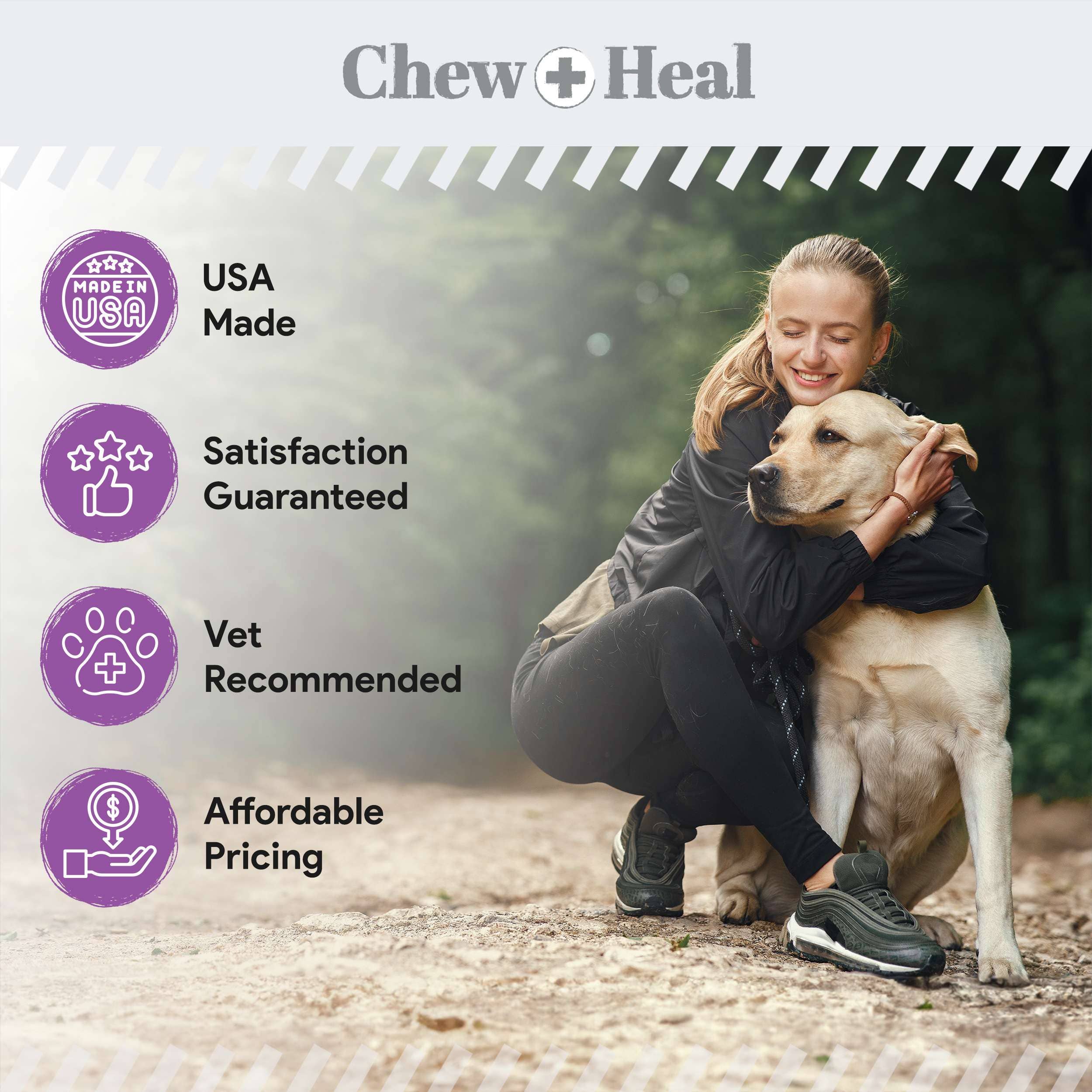 Chew + Heal - Venta al por mayor Suplemento - Perros - Tintura de cardo mariano con aceite de moringa y salmón para perros6