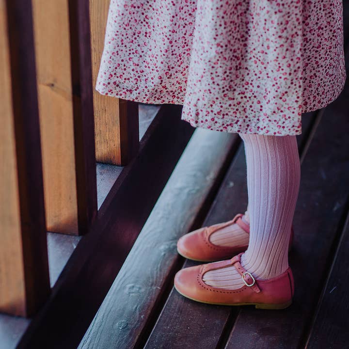 Beatrice & Bee - Wholesale Tights - Kids - Ribbed Tights Dusty Pink2