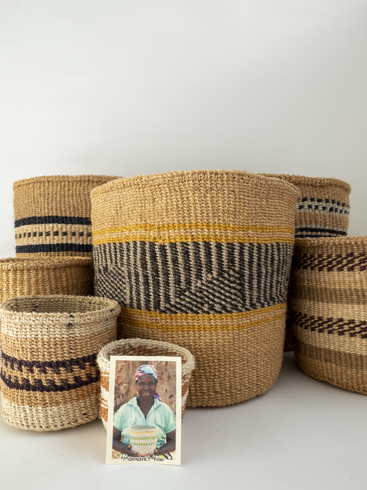 Crafts by Solid - Wholesale Basket - Handwoven Sisal Baskets - Natural Hues - XXS - XXL21