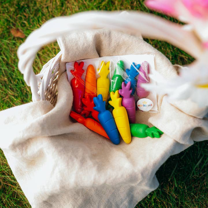 Wonder Hue Crayon Co. - Wholesale Crayons - Kids & Baby - Carrot Shaped Crayons, Non-Candy Easter Basket Filler3