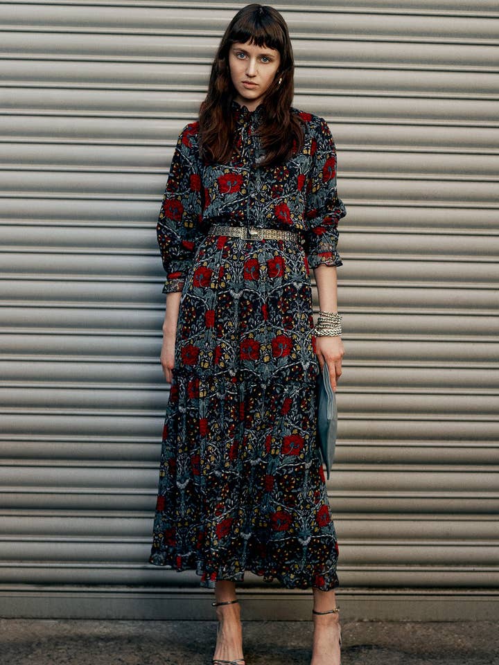 CHIFFONKLEID MIT BLUMENMUSTER für den Großhandel von Touché Privé EU