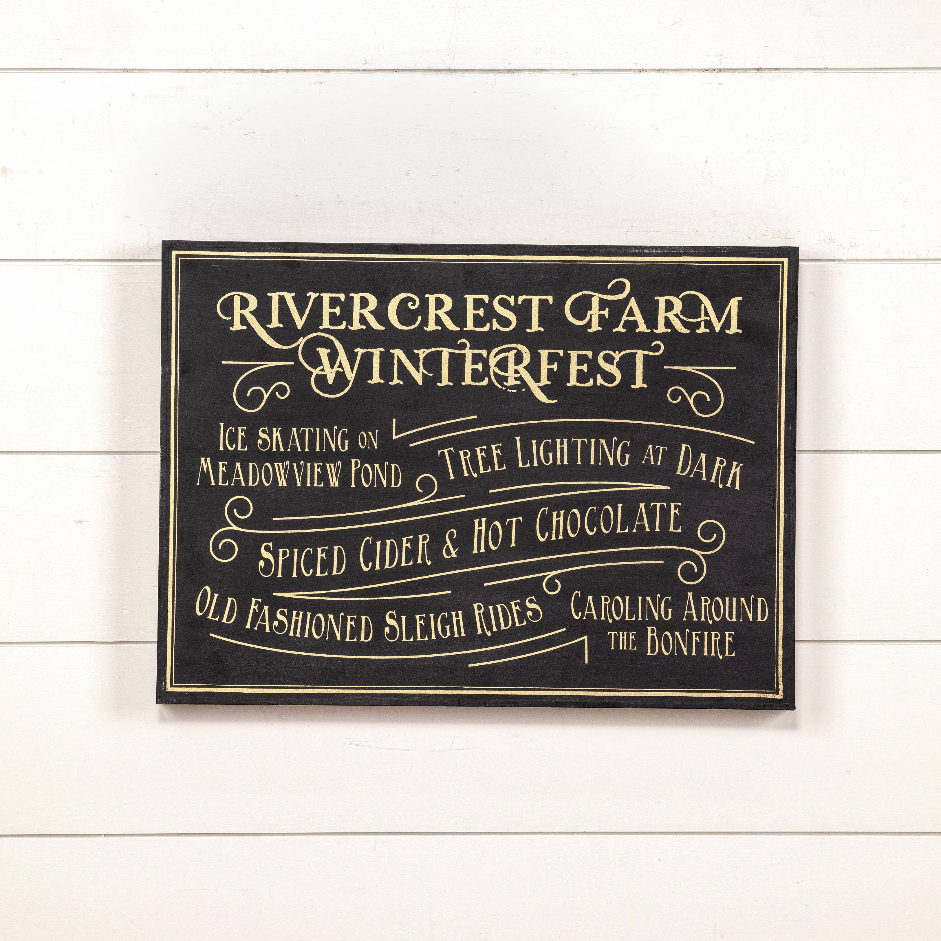 Ragon House - Venta al por mayor Arte mural navideño - Cartel de la Granja Rivercrest de 22"1