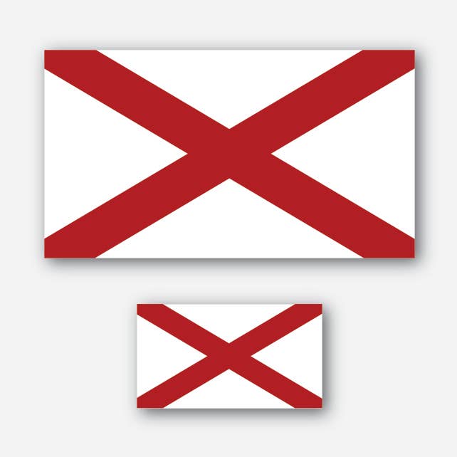 Bandera de Alabama — Adhesivo para venta al por mayor de Metal the Brand