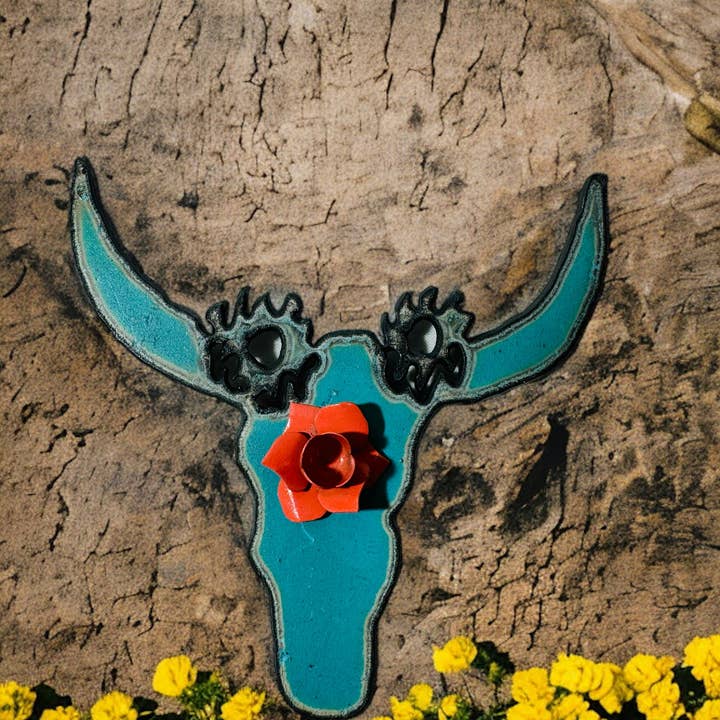 Iron Jewel - Venta al por mayor Imanes - Imán de calavera de búfalo con forma de calavera de vaca Southwest